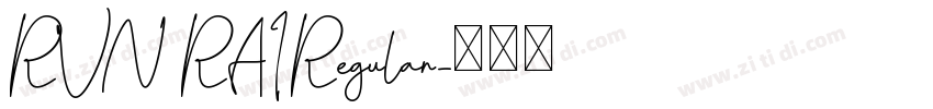 RVN RAIRegular字体转换